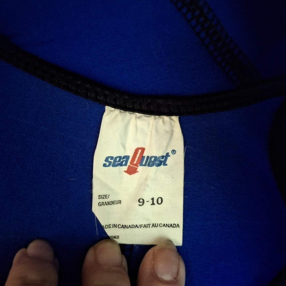 Sea Quest Wet suit women's sz 9-10 black pink blue - Picture 5 of 8
